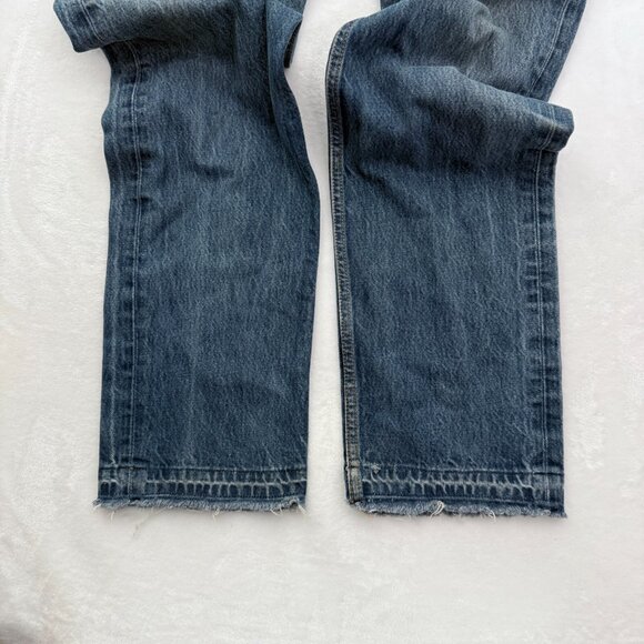 Levis 501 Jeans Mens 34x36 (32x32) Blue Original Fit Straight Leg Button Fly - Picture 11 of 14